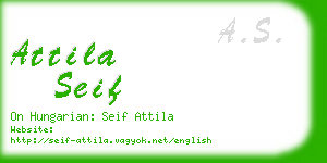 attila seif business card